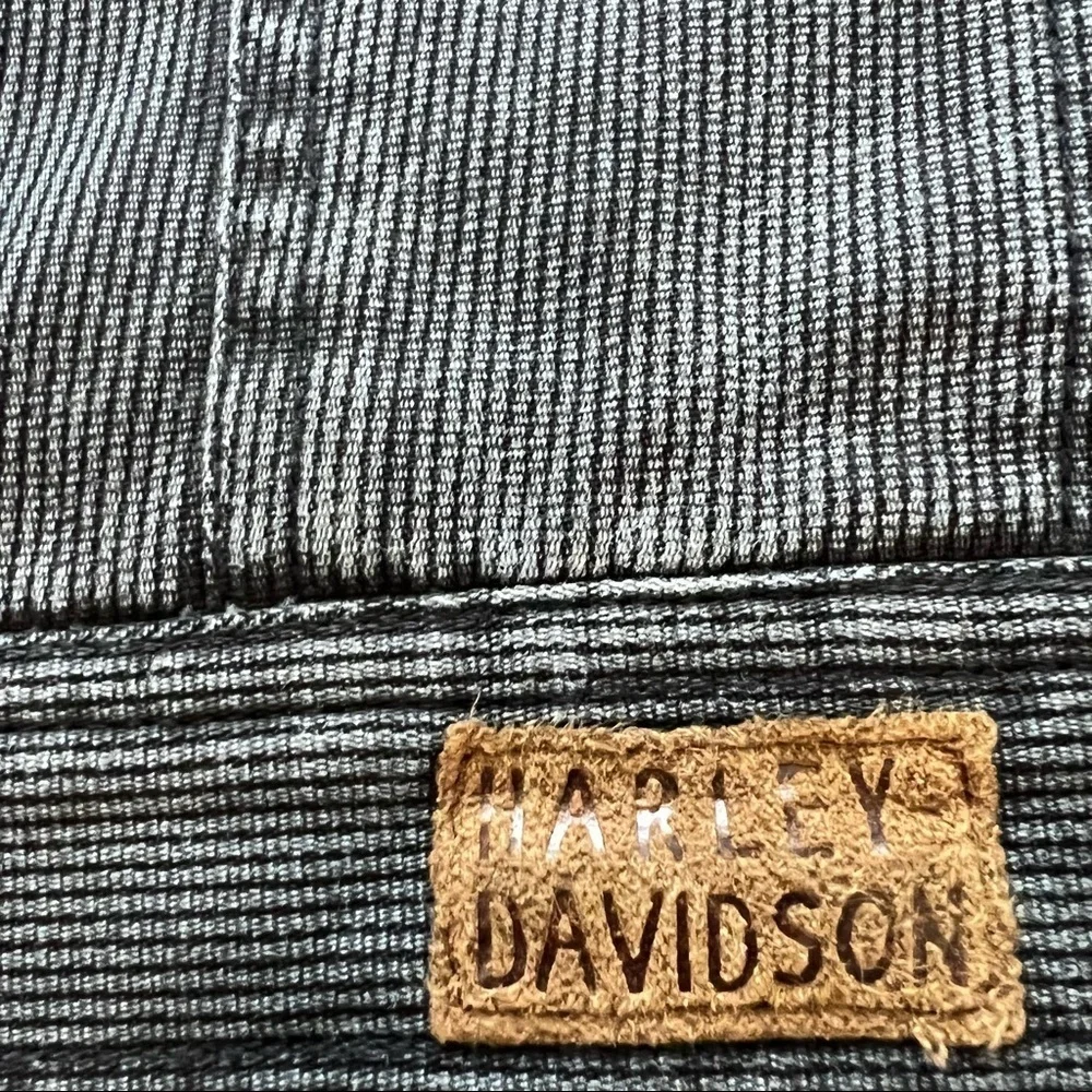 Harley Davidson Snap Front Cropped Moto Jacket  with Made in Milwaukee P… - Picture 12 of 16